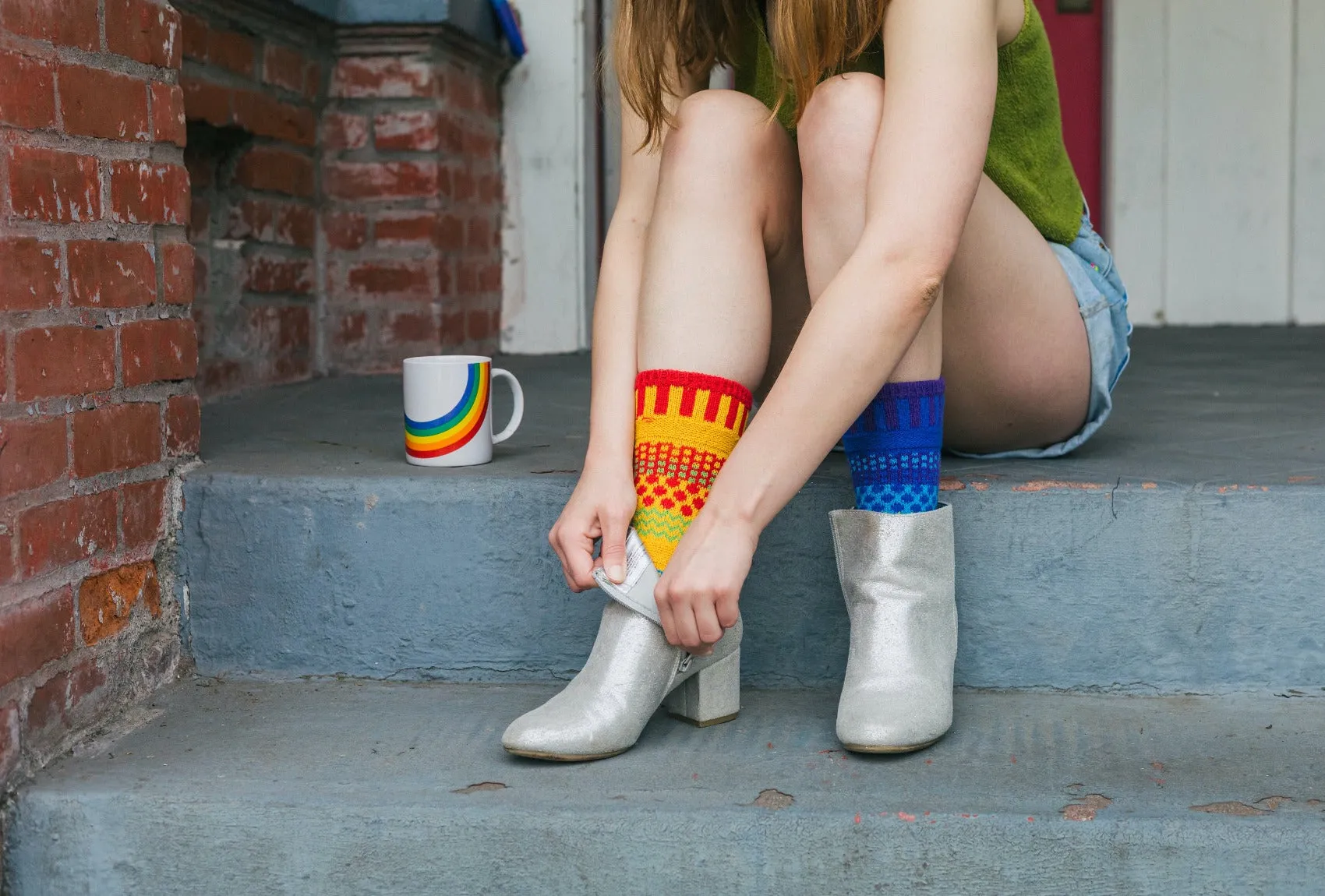 Rainbow Crew Socks