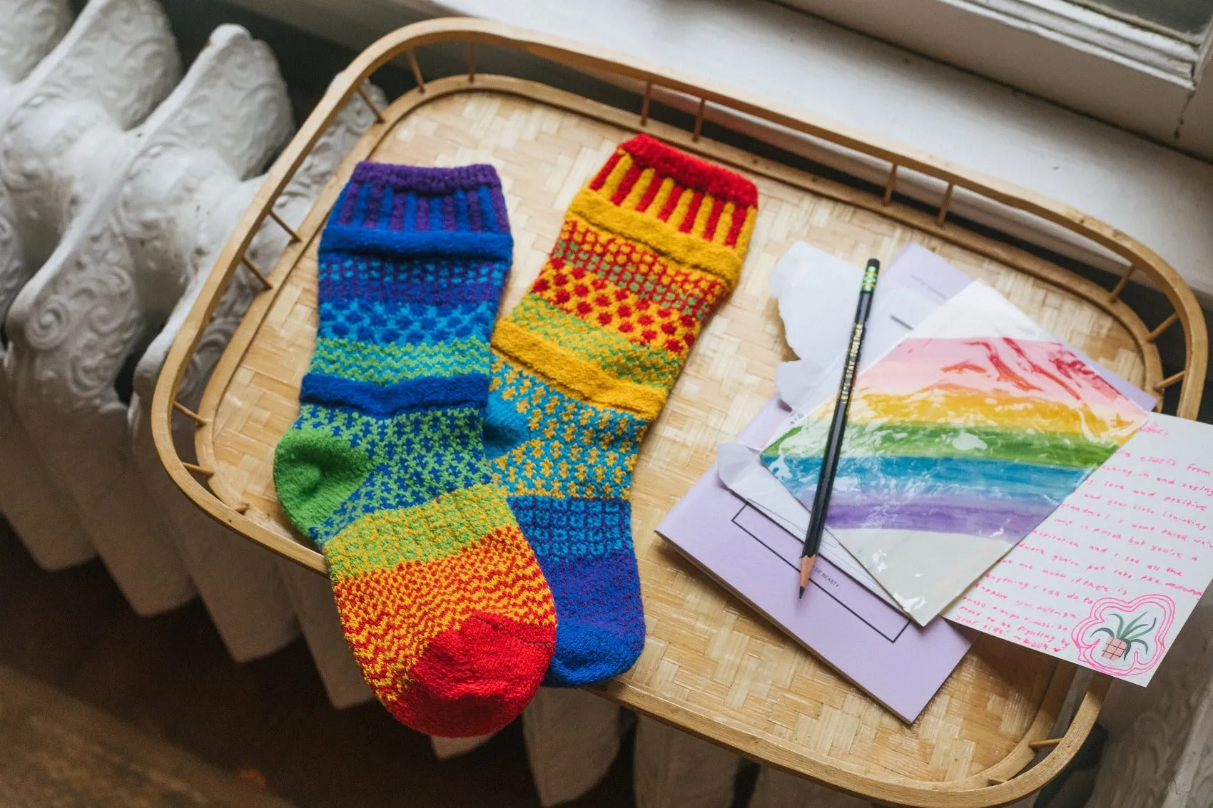 Rainbow Crew Socks