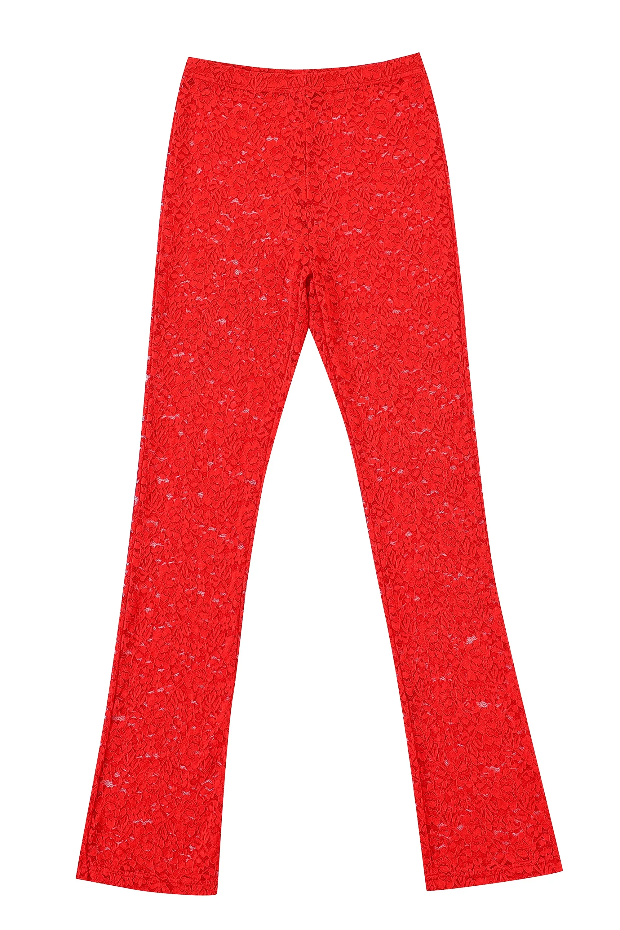 Red Rose Lace Pants