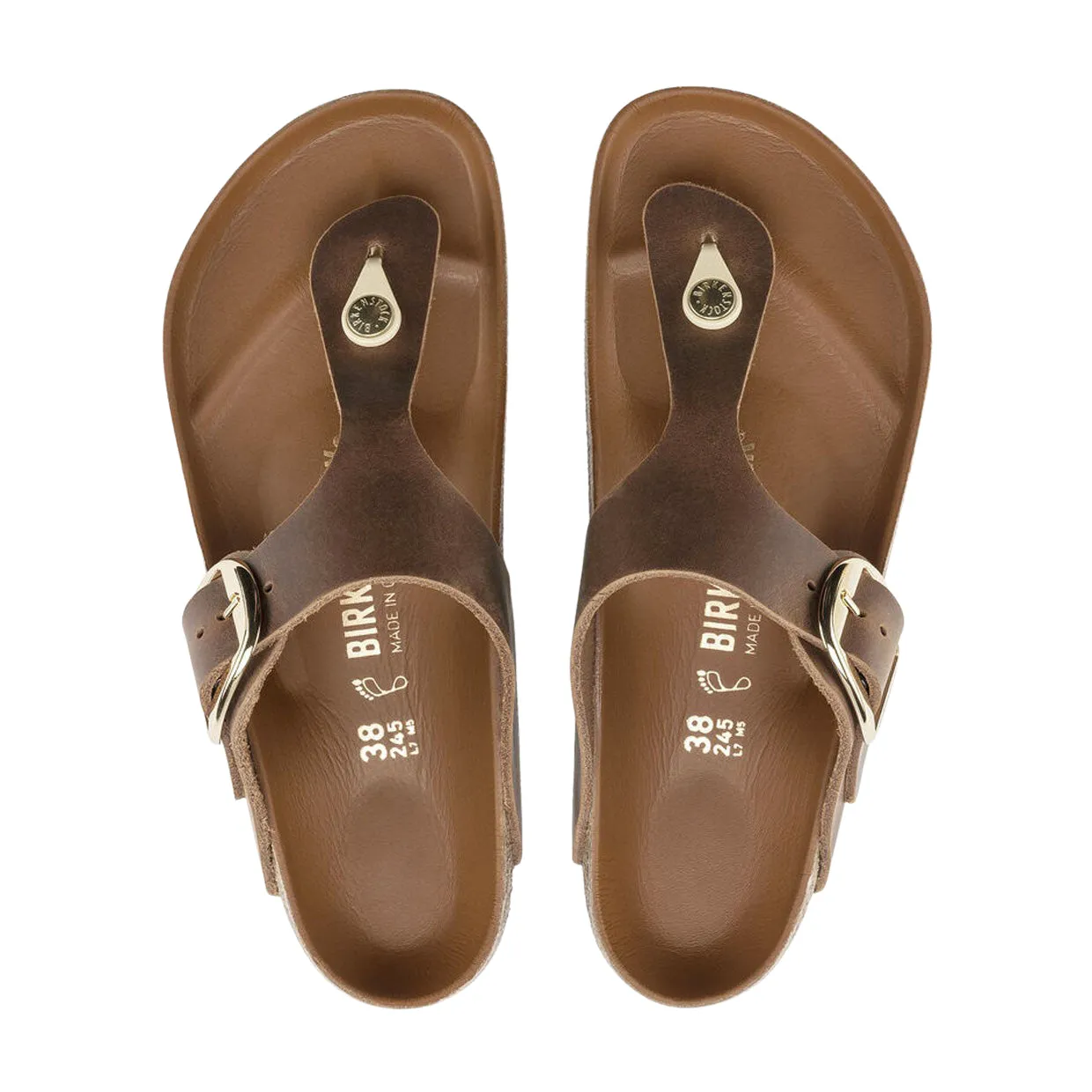 Sandali Donna Infradito Birkenstock Gizeh Big Buckle Marrone