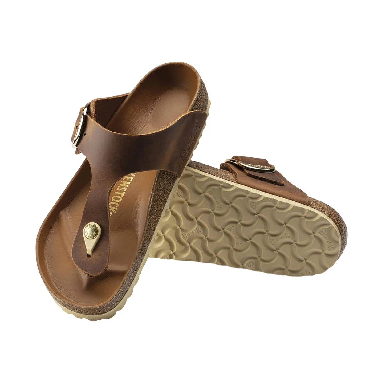 Sandali Donna Infradito Birkenstock Gizeh Big Buckle Marrone