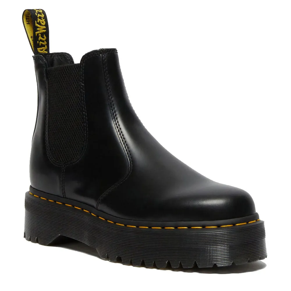 Scarpe DR. MARTENS Stivaletti Chelsea Platform linea 2976 Quad in Pelle Black Smooth