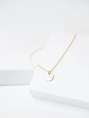 Small Disc Pendant Necklace