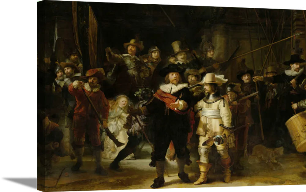 The Nightwatch | Rembrandt Van Rijn Masters Classic Art in Gallery Wrapped Canvas | Various Sizes