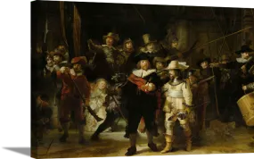 The Nightwatch | Rembrandt Van Rijn Masters Classic Art in Gallery Wrapped Canvas | Various Sizes