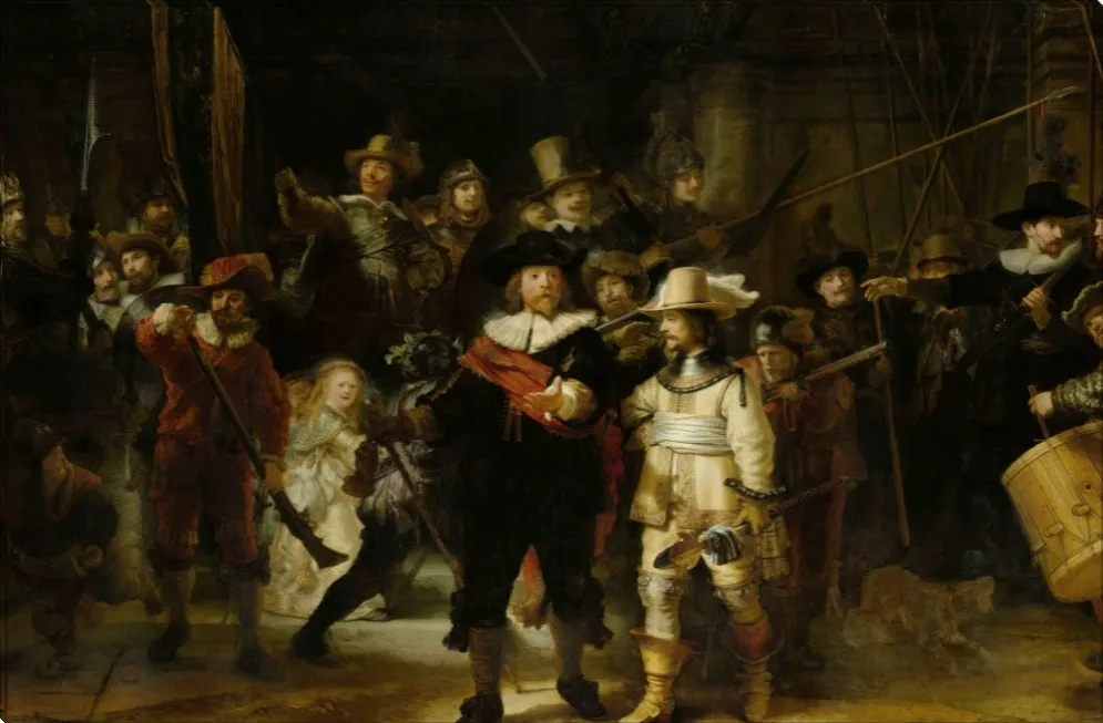 The Nightwatch | Rembrandt Van Rijn Masters Classic Art in Gallery Wrapped Canvas | Various Sizes