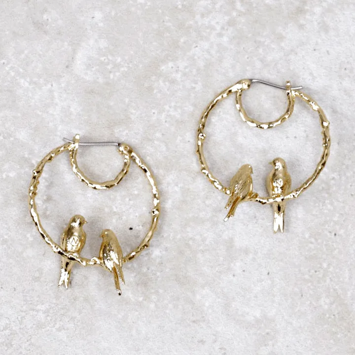 Tippi Bird Hoop Earrings