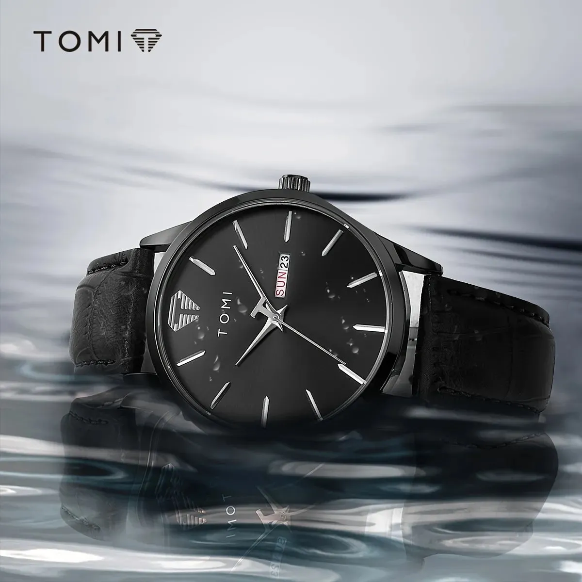 TOMI T-045 Day Date Quartz Wrist Watch For Men