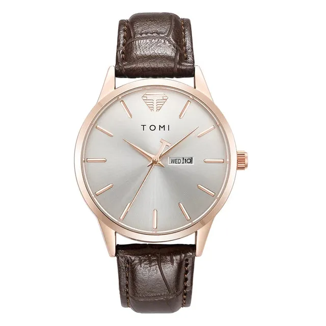 TOMI T-045 Day Date Quartz Wrist Watch For Men