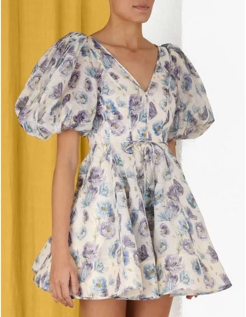 Vestido Zimmermann Tama Cornflower