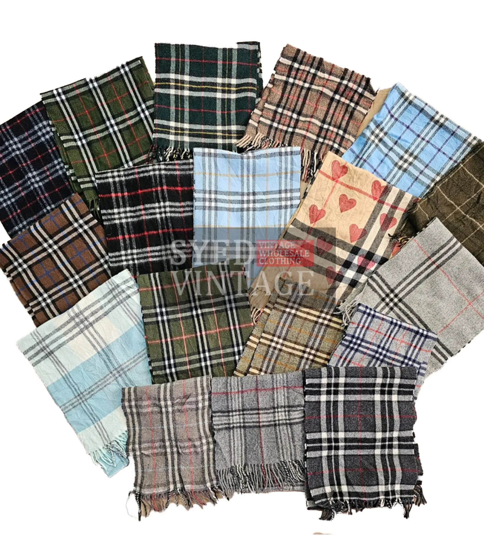 Vintage Burberry Style Pattern  Scarves -