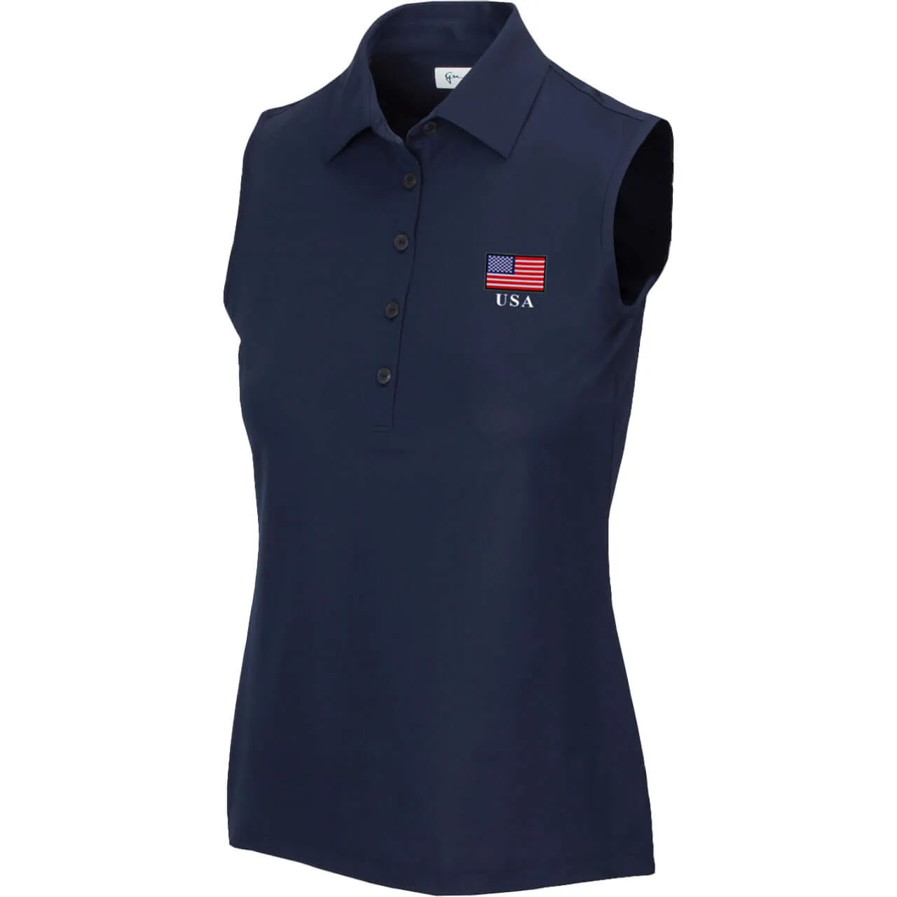 Women's  Greg Norman Sleeveless USA Polo